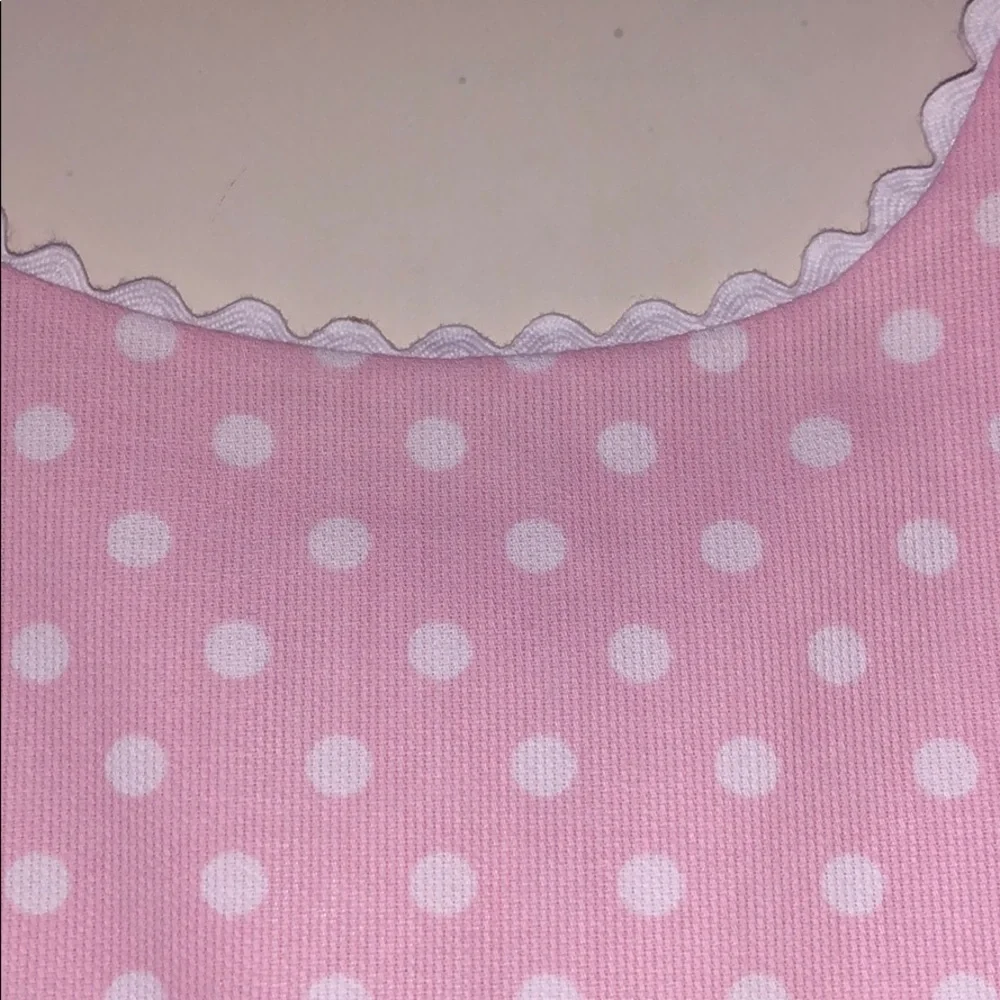 NWOT princess linens pink & white polka dot dress